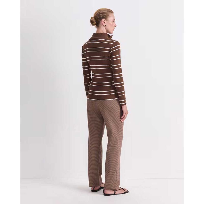 Sportscraft Lucy Stripe Zip Funnel Neck image number 1